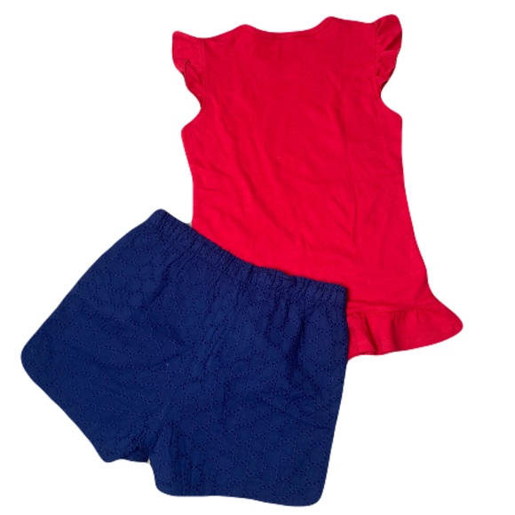 Lot of 4 Girl’s Large Outfits Size 10-12 T-Shirts Shorts Skort - Picture 6 of 16